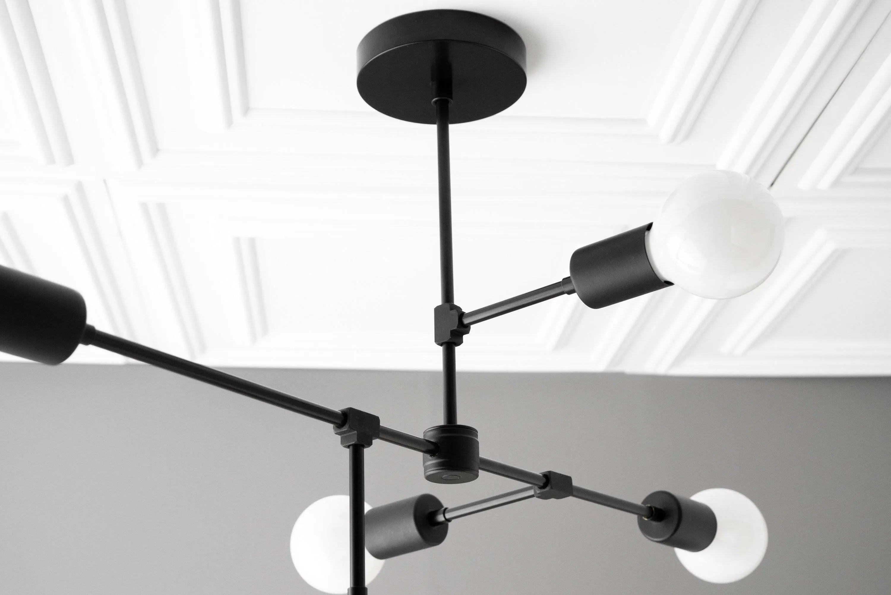 Mobilux Line 5 Light Chandelier - Modern Ceiling Hanging Lamp for Dining Room T355