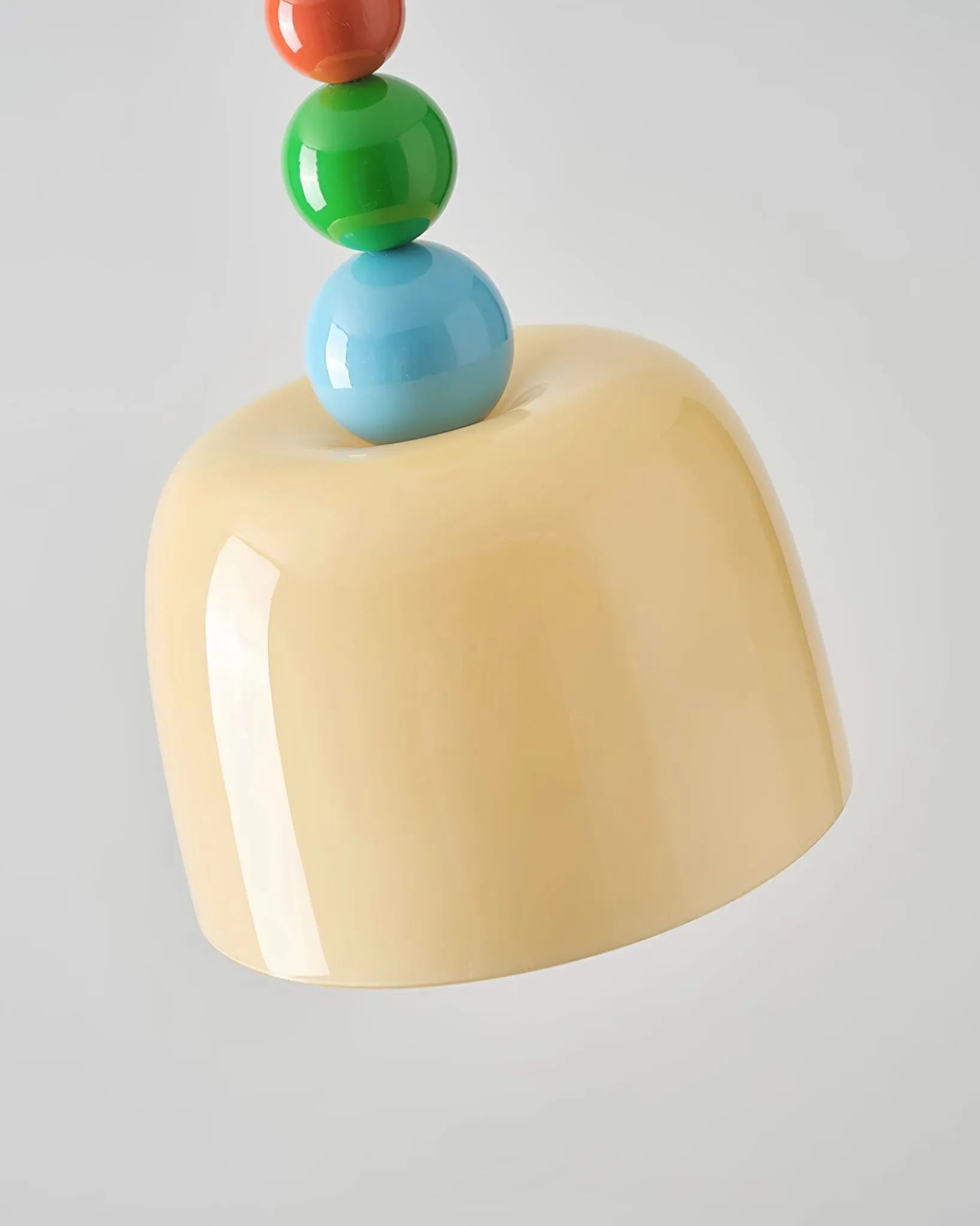 Cream Pastoral Style Glass Plug In Pendant Lamp P012