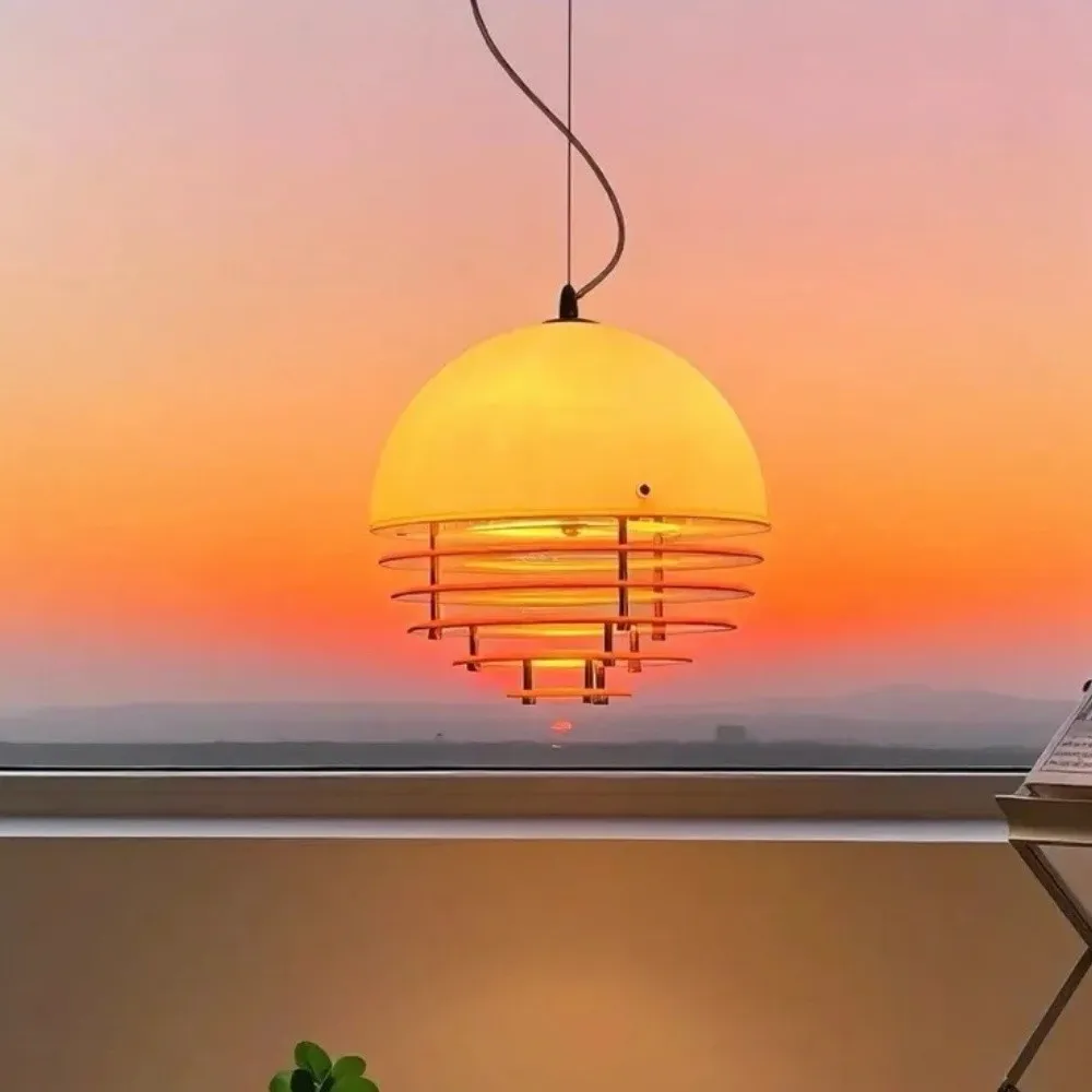 Bauhaus Sunset Ambient Pendant Lamp - Glass Acrylic Pendant Lamp S192