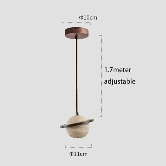 Travertine Planet Pendant Light D927