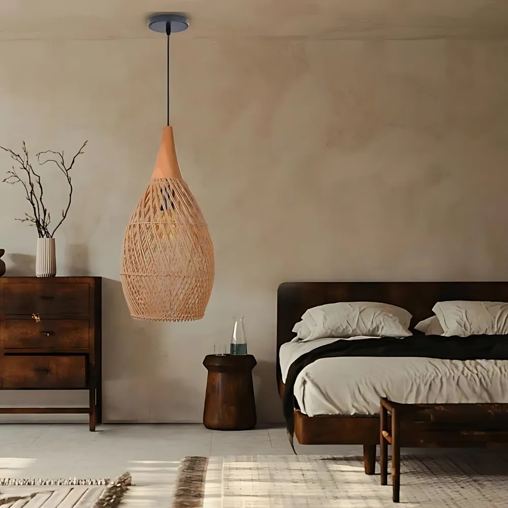 Handmade Rattan Tapestry Pendant Light D839