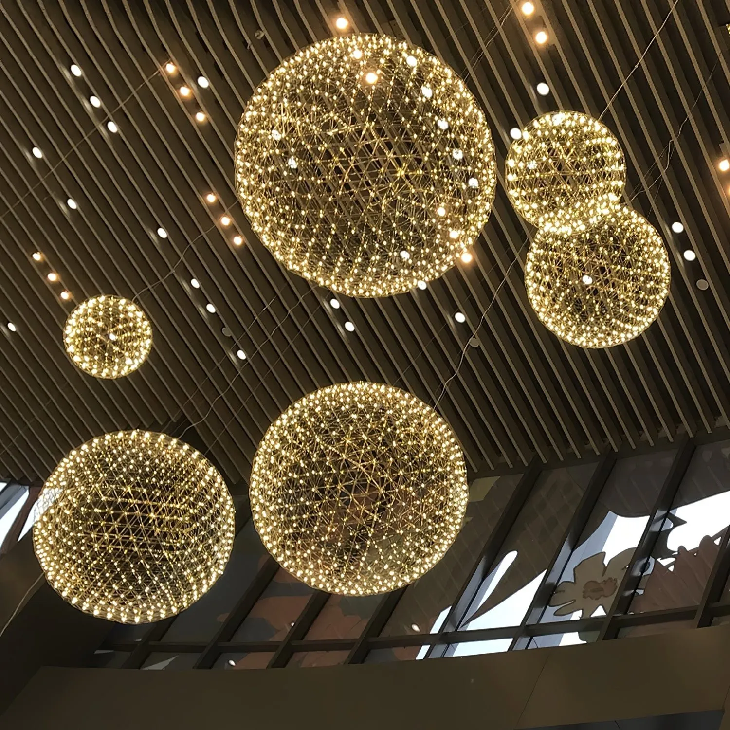 Silver Spark Ball Pendant Light T204