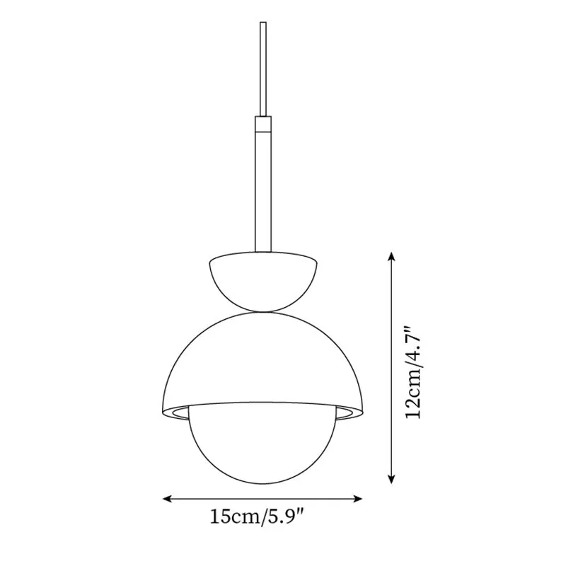 Natural Stone Spherical Pendant Light M261