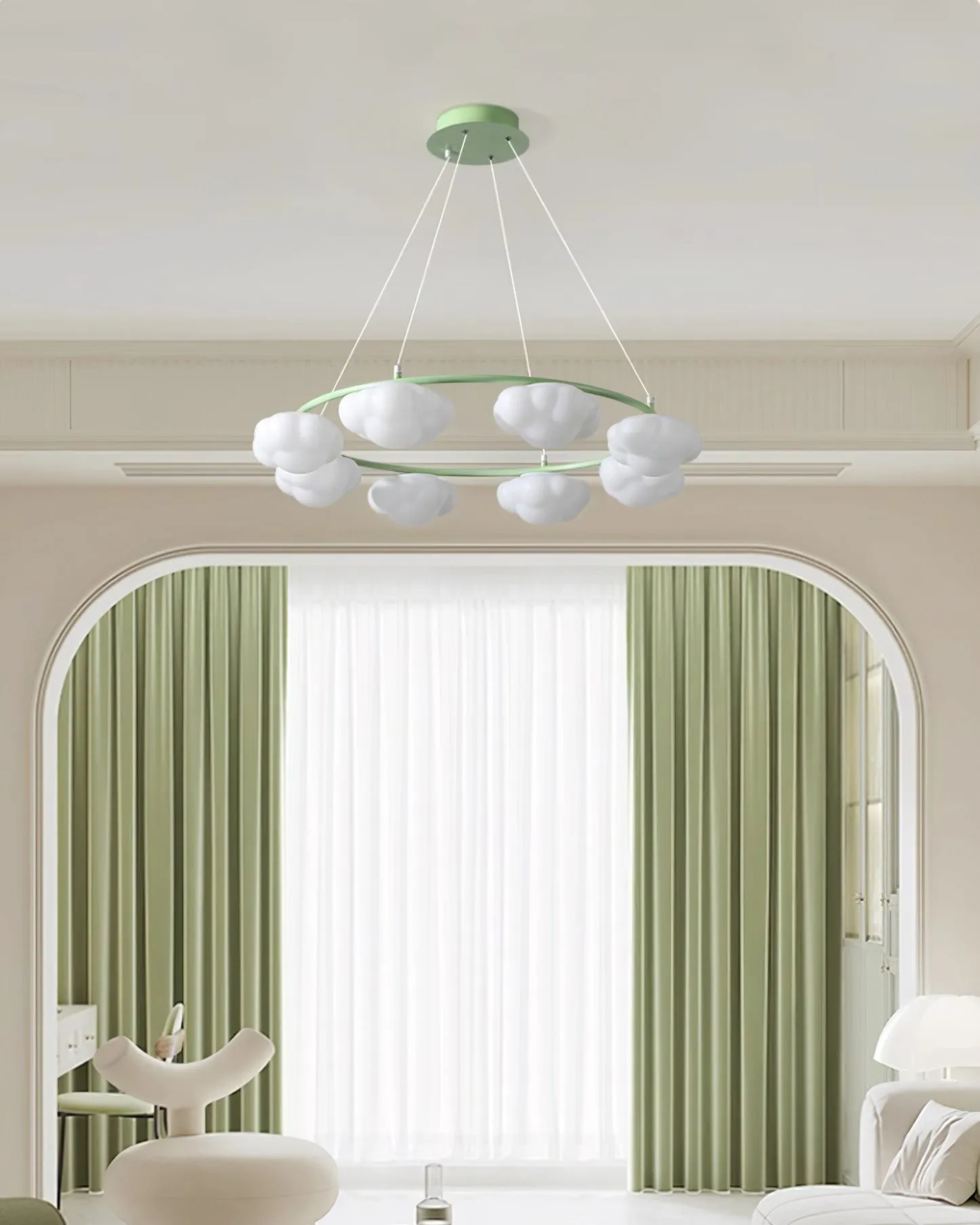 Cream Style Creative Personality Clouds Chandelier M322