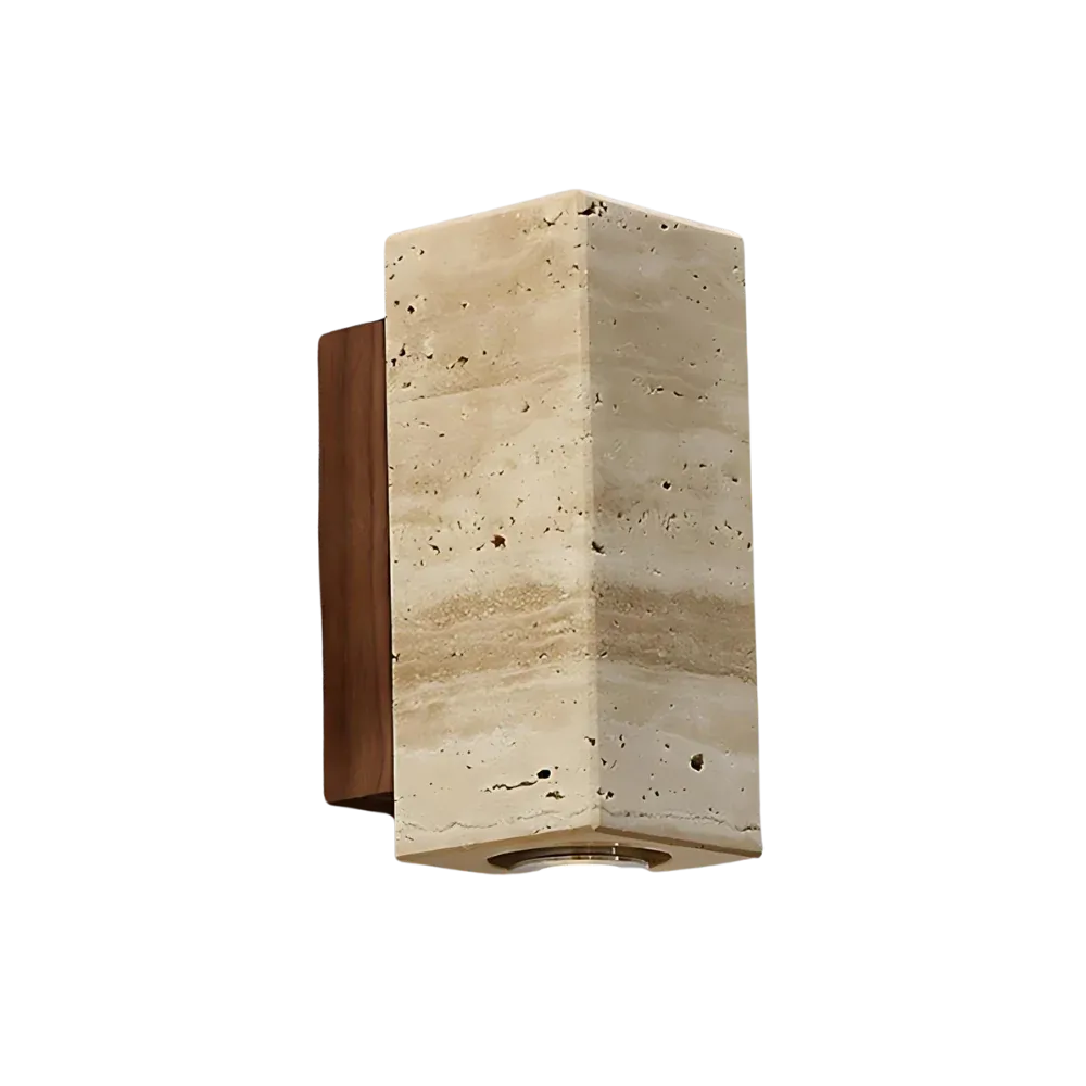 Wabi-Sabi Aura Travertine Wall Light D798