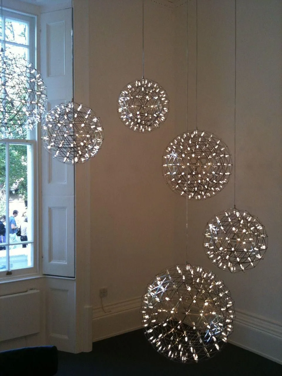 Silver Spark Ball Pendant Light T204