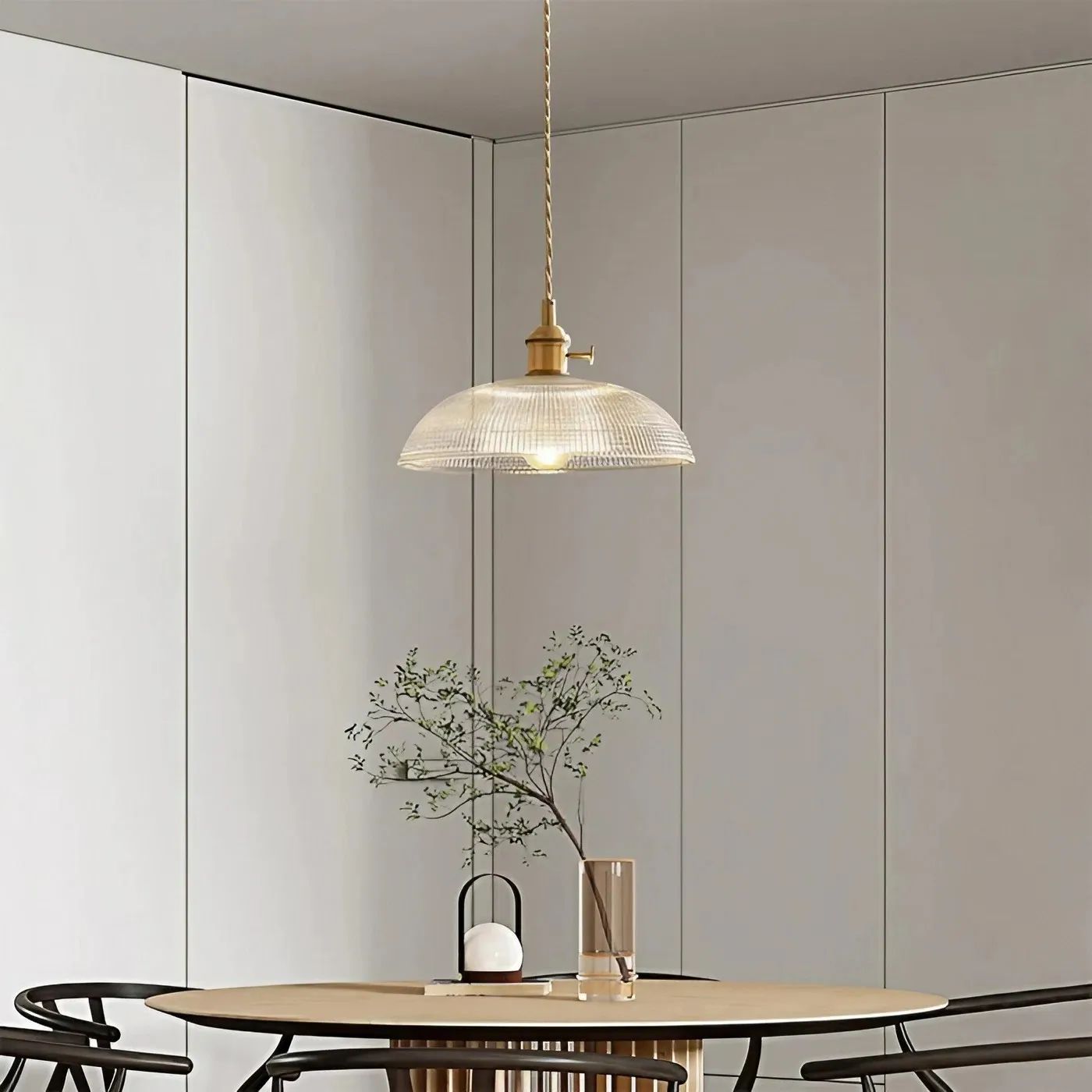 Velaris Vintage Copper Bowl Glass Pendant Light S96