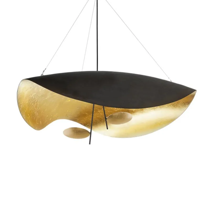 Modern Foil Curved Metal LED Pendant / Ceiling light for Bedroom
