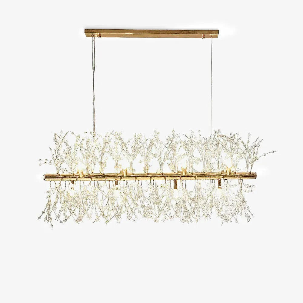 Modern Rectangular Crystal Fireworks Chandelier S15
