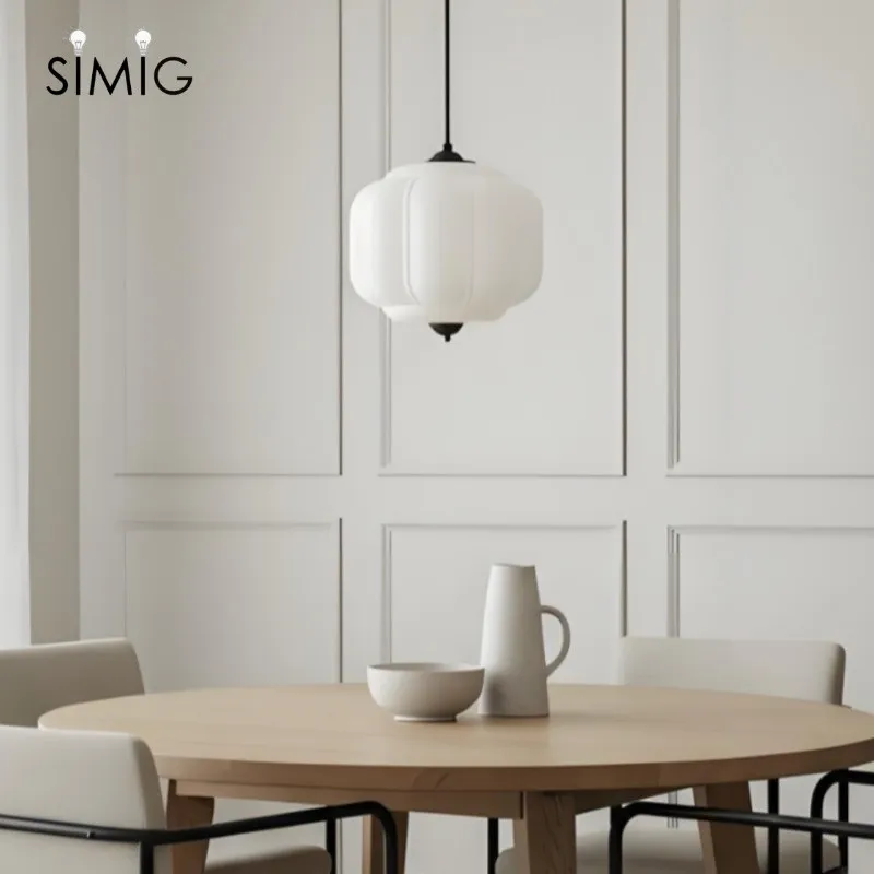 Vintage Cream Glass Pendant Light – Eloise Retro Chandelier S195