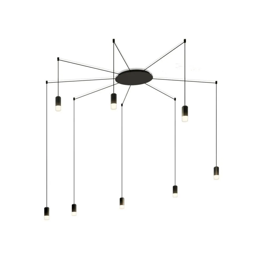 Industrial Black Wireflow Free Form LED Pendant Light