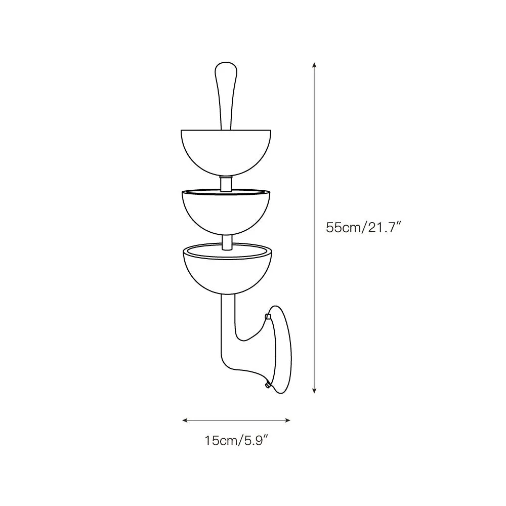 Triple Alabaster Wall Lamp D565