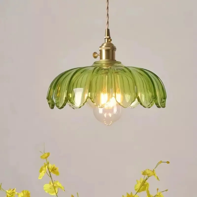 Retro Petal Glass Pendant Light S89