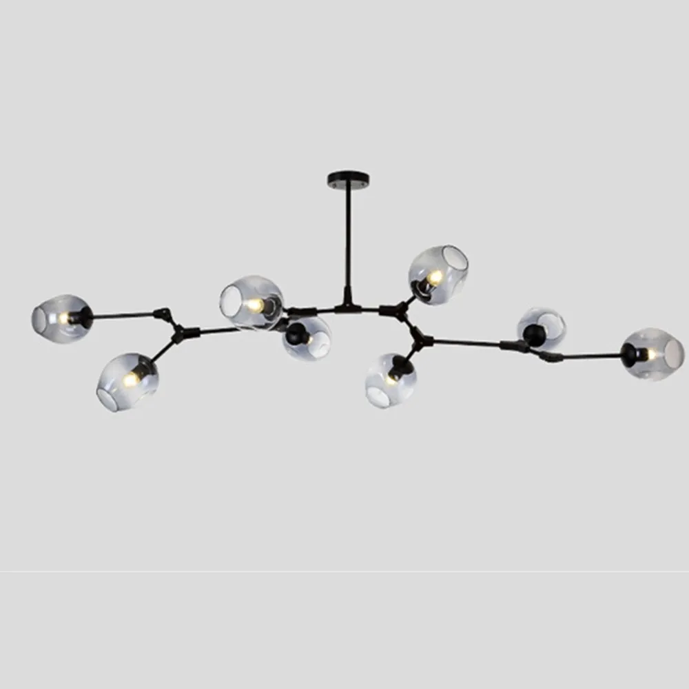 Asymmetrical Articulated Globe Branching Bubble Chandelier