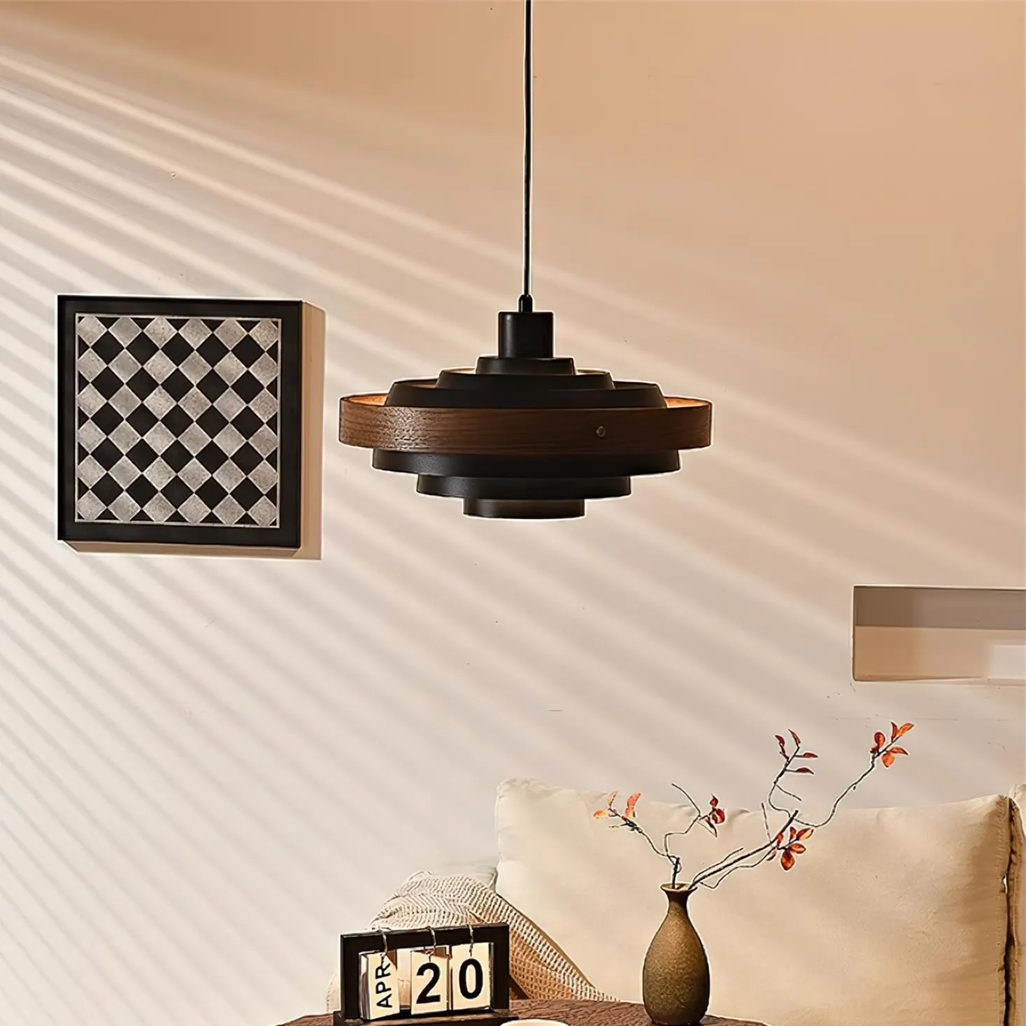 Layervelle Nordic Multi-Tiered Drum Shade Pendant Light M280