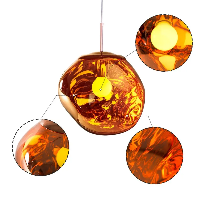 Dynamic Surface Pendant Light For Living Room S09