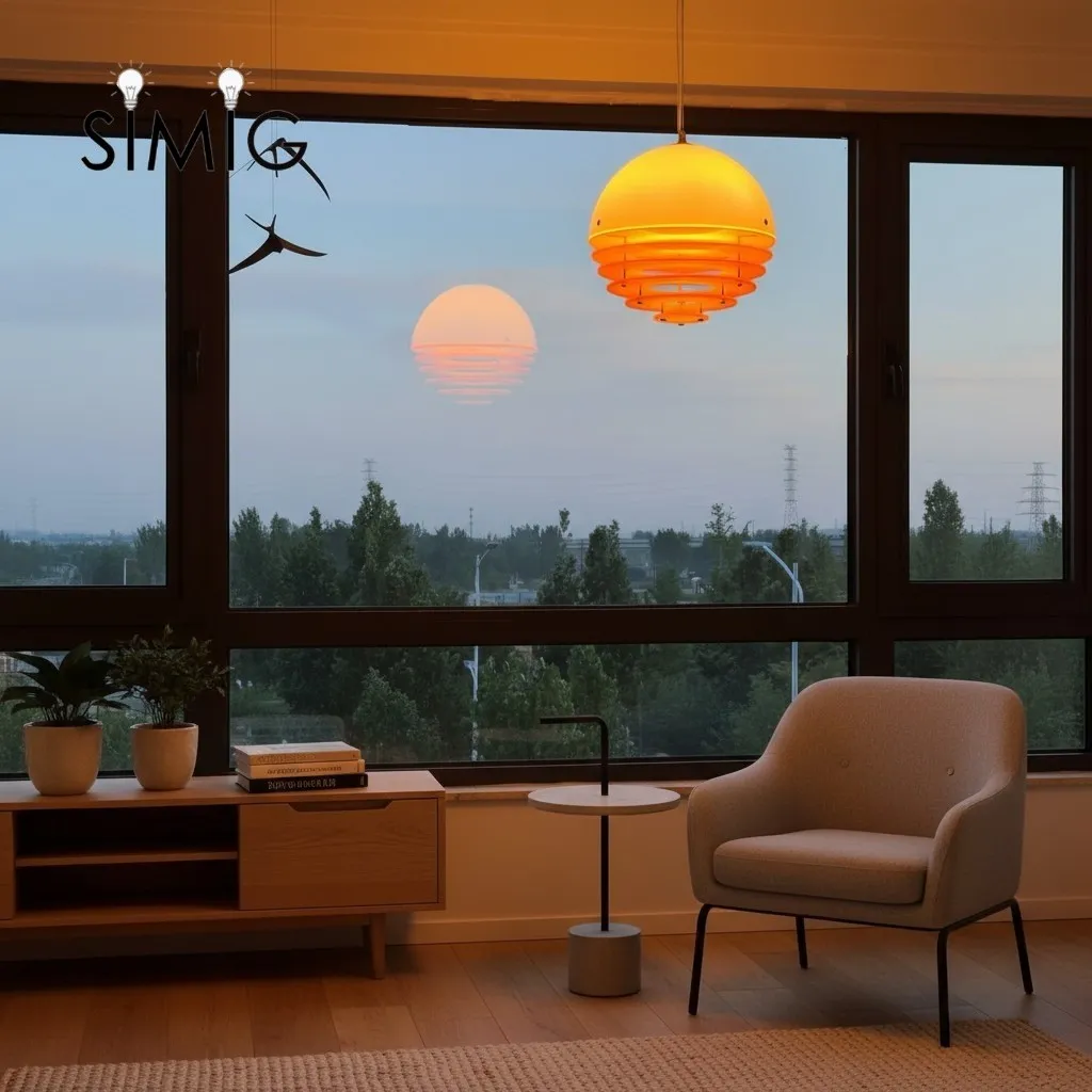 Bauhaus Sunset Ambient Pendant Lamp - Glass Acrylic Pendant Lamp S192