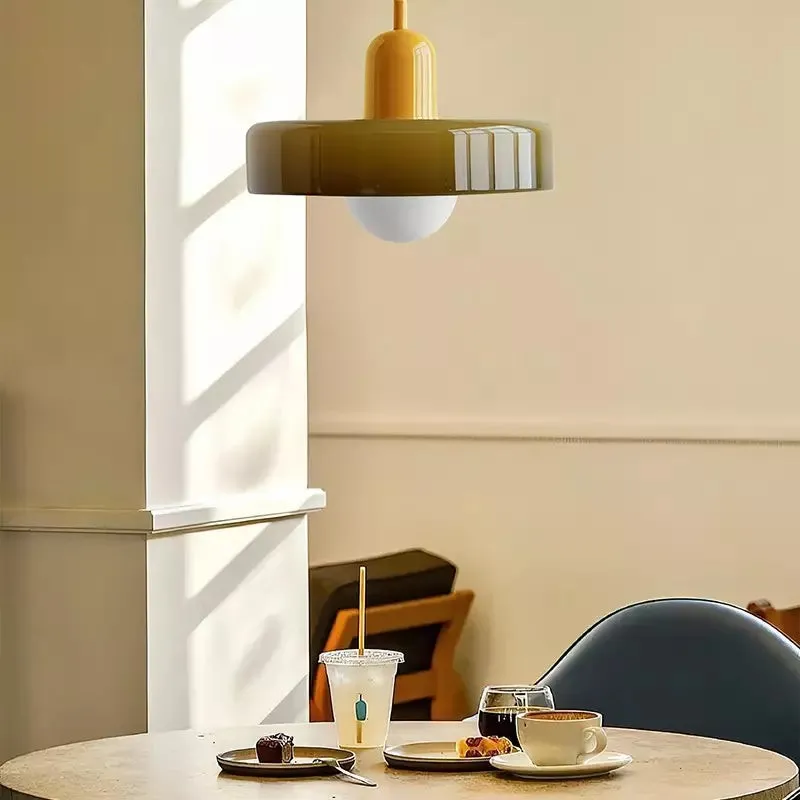Morandi Glass Disc Orb Pendant Lamp S85