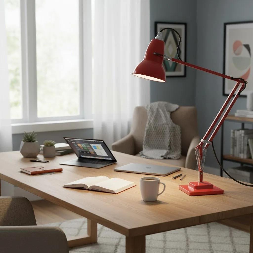 Modryx Vintage Adjustable Desk Lamp - Industrial Task Light for Home Offices T555