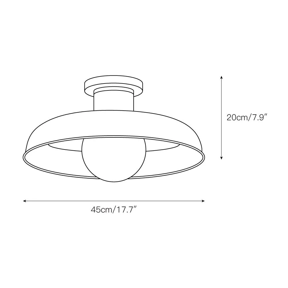 Cadence Semi Flush Ceiling Lamp D622