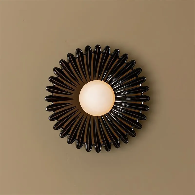 Plastic Lampshade Ceramic Flower Wall lamp M285