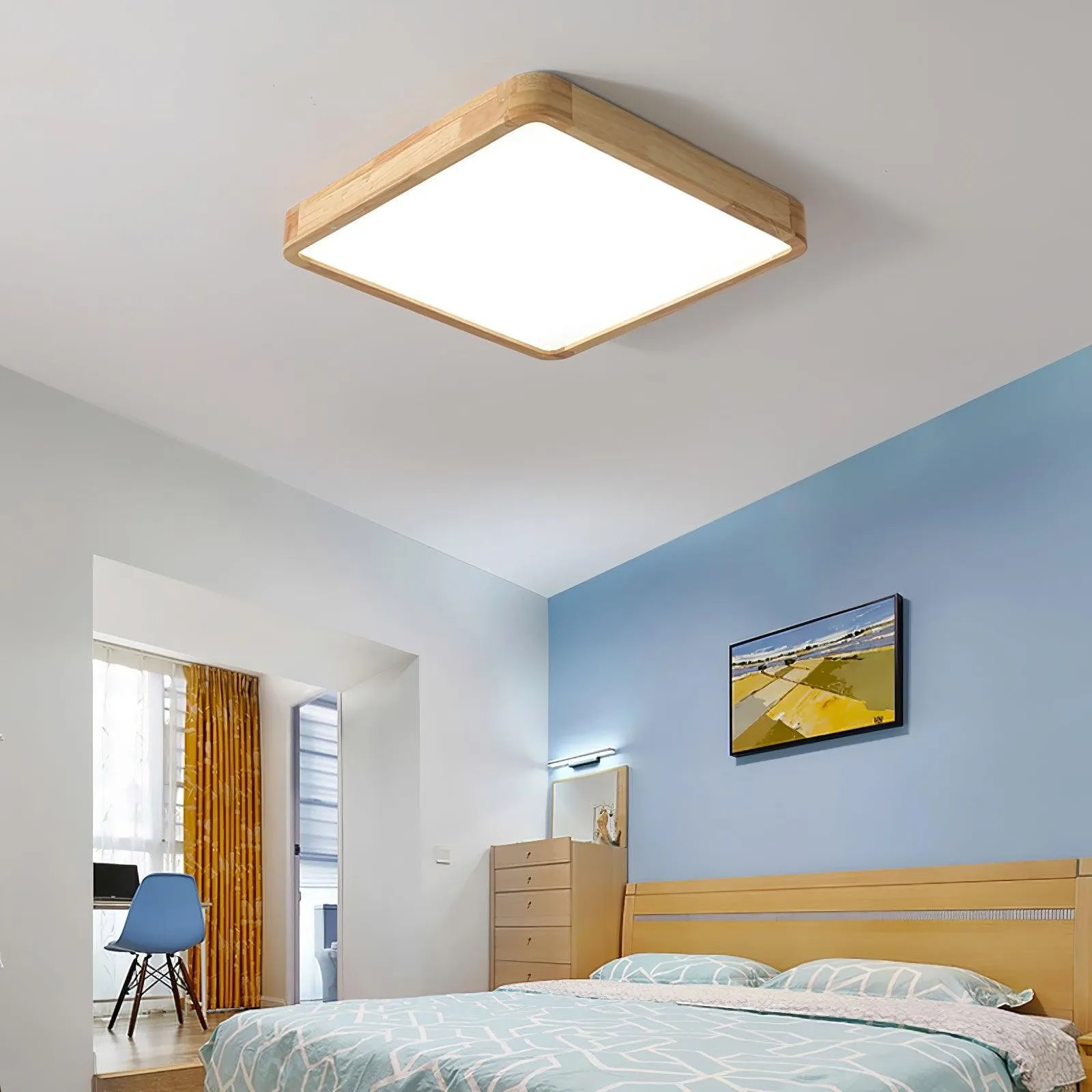 Wooden Geometric Ceiling Light M295