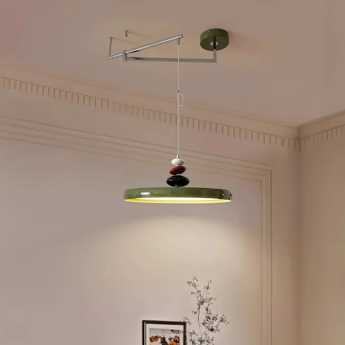 Swing Arm Stone Pendant Light M511