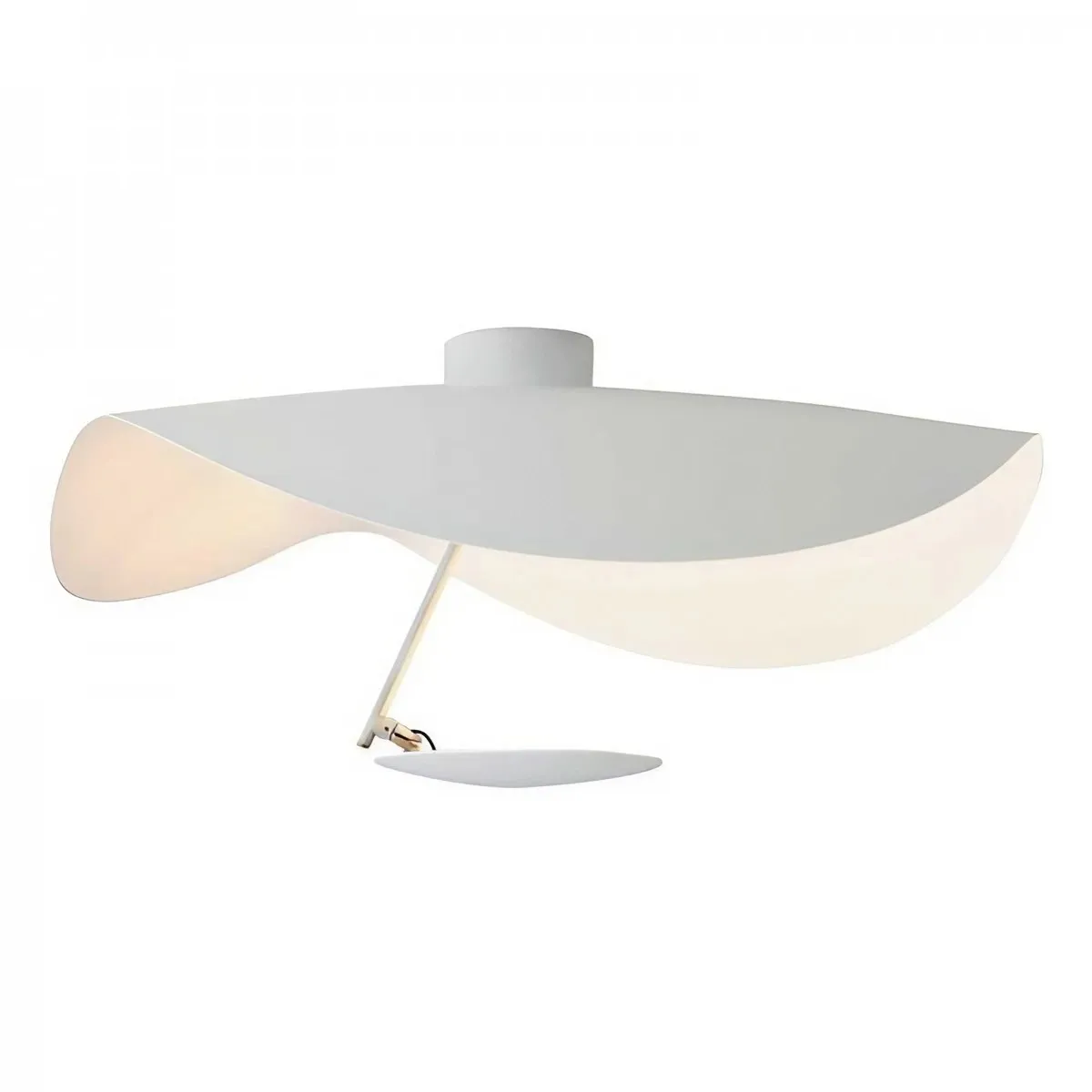 Modern Foil Curved Metal LED Pendant / Ceiling light for Bedroom