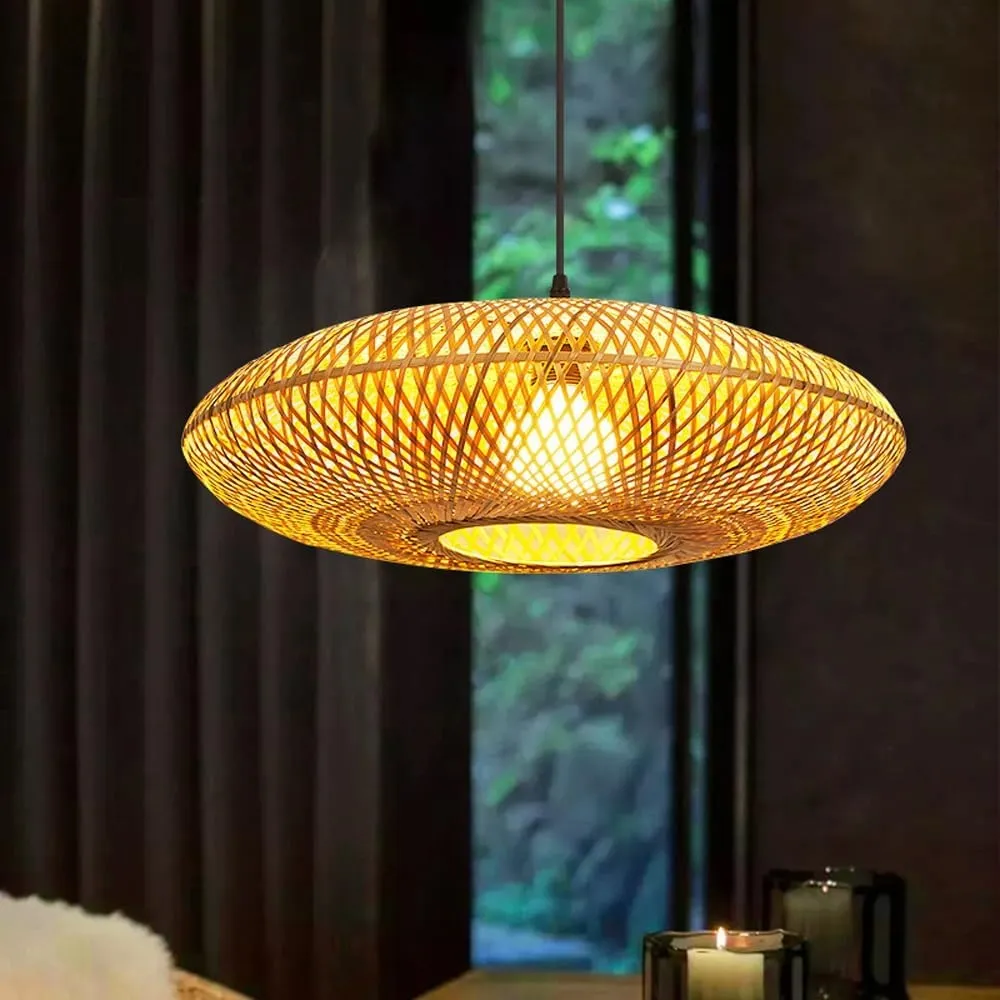 Treasure of the Dawn Bamboo Rattan Pendant Light D899