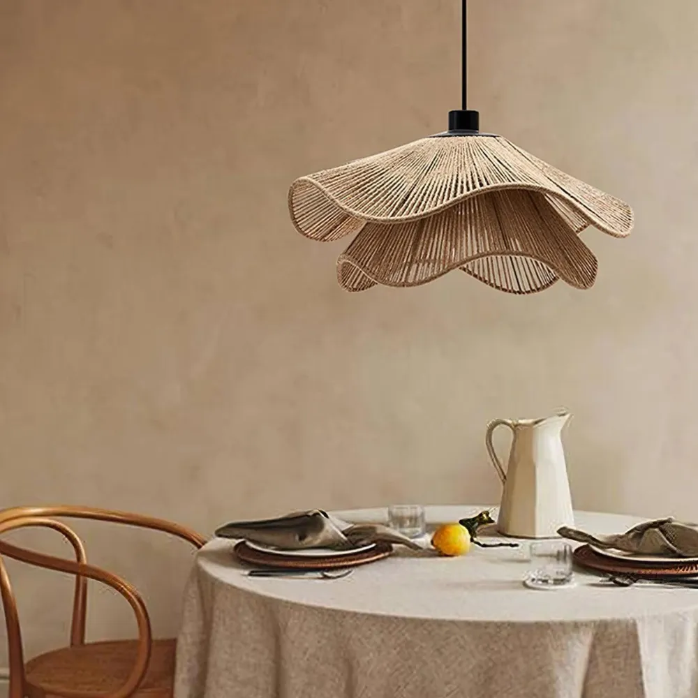 Cape Points Boho Natural Jute Fiber Pendant Light D838