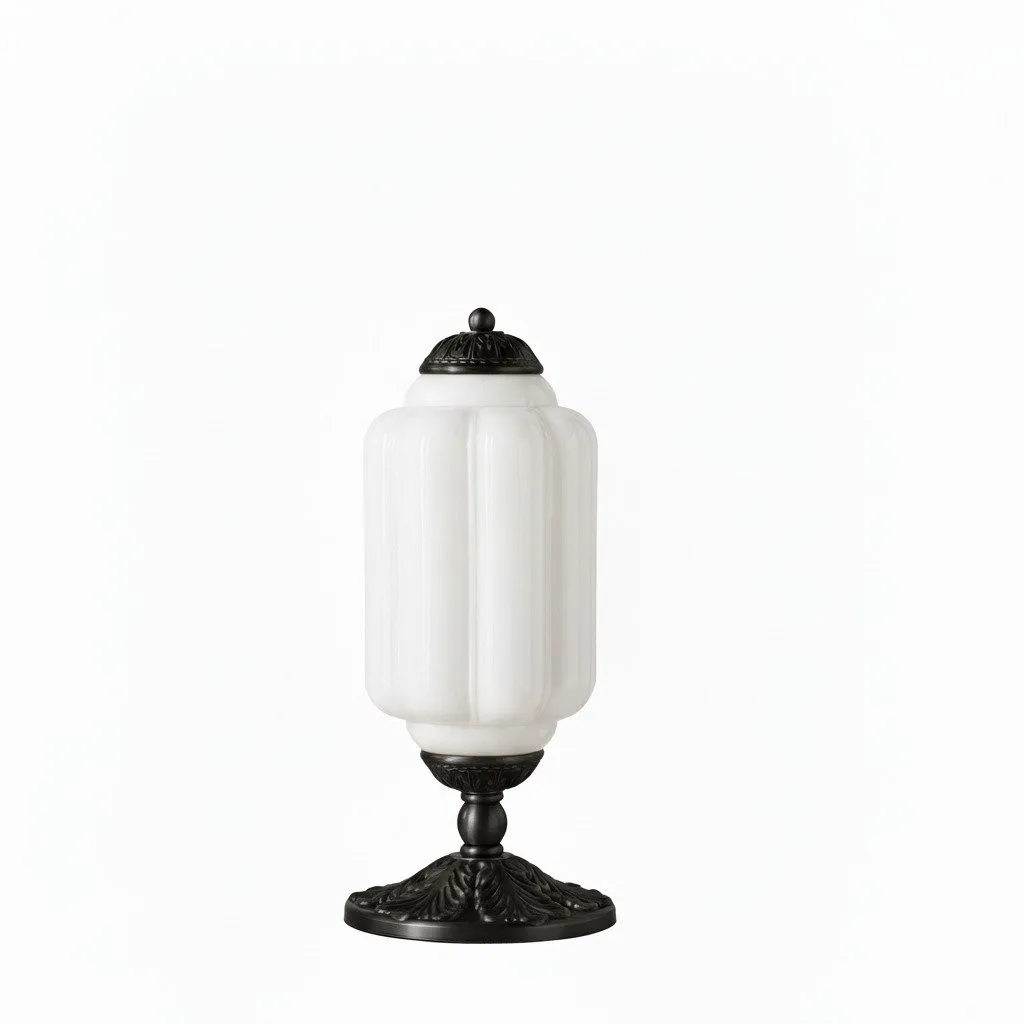Retro Eloise Milk Glass Table Lamp for Bedroom Decor T288