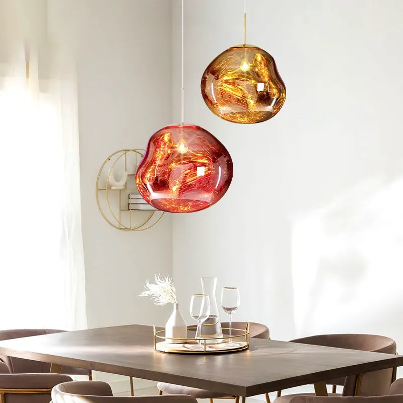 Dynamic Surface Pendant Light For Living Room S09