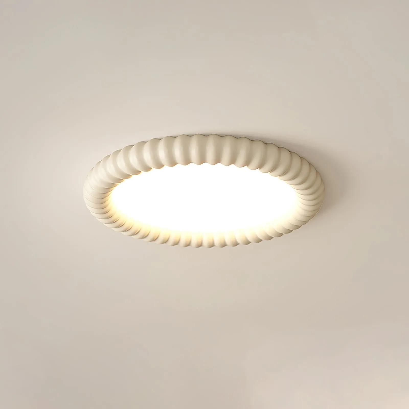 Cream Style Ripple Ring Ceiling Lamp M525