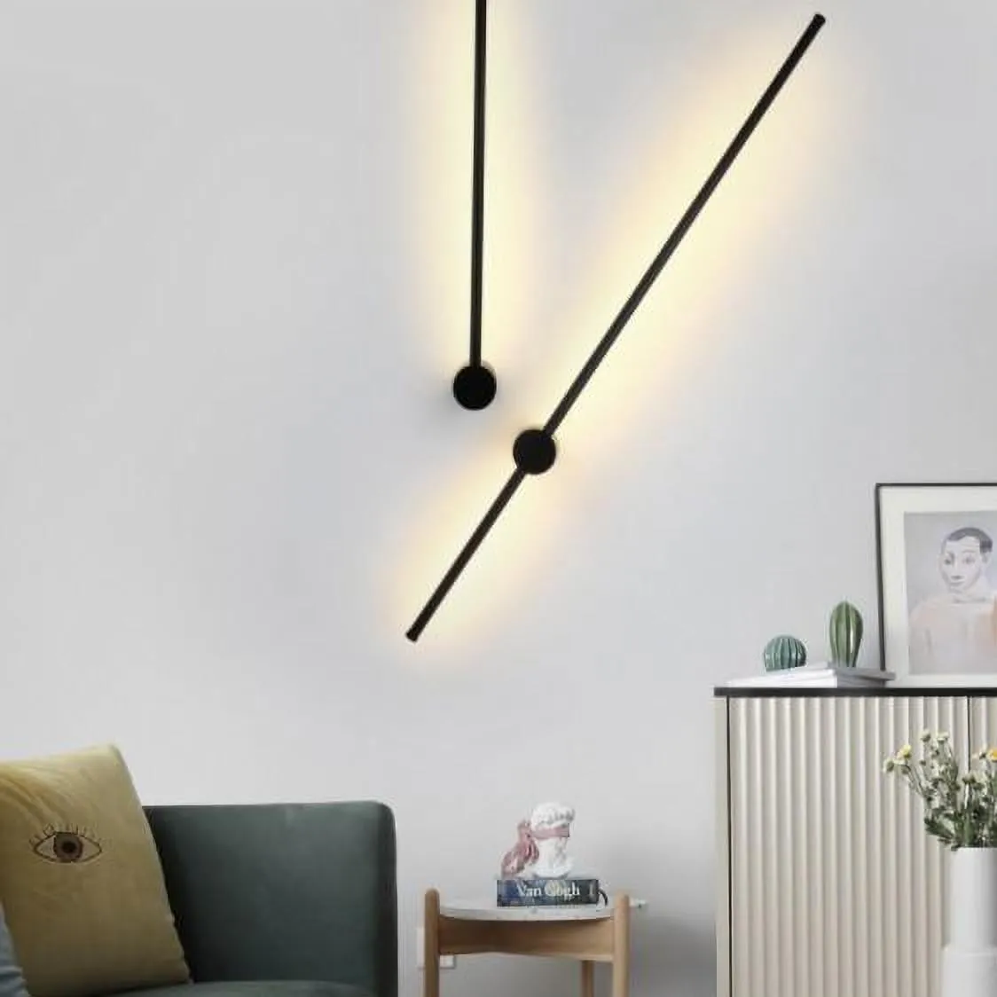 Modern Industrial Black Linear LED Wall Light