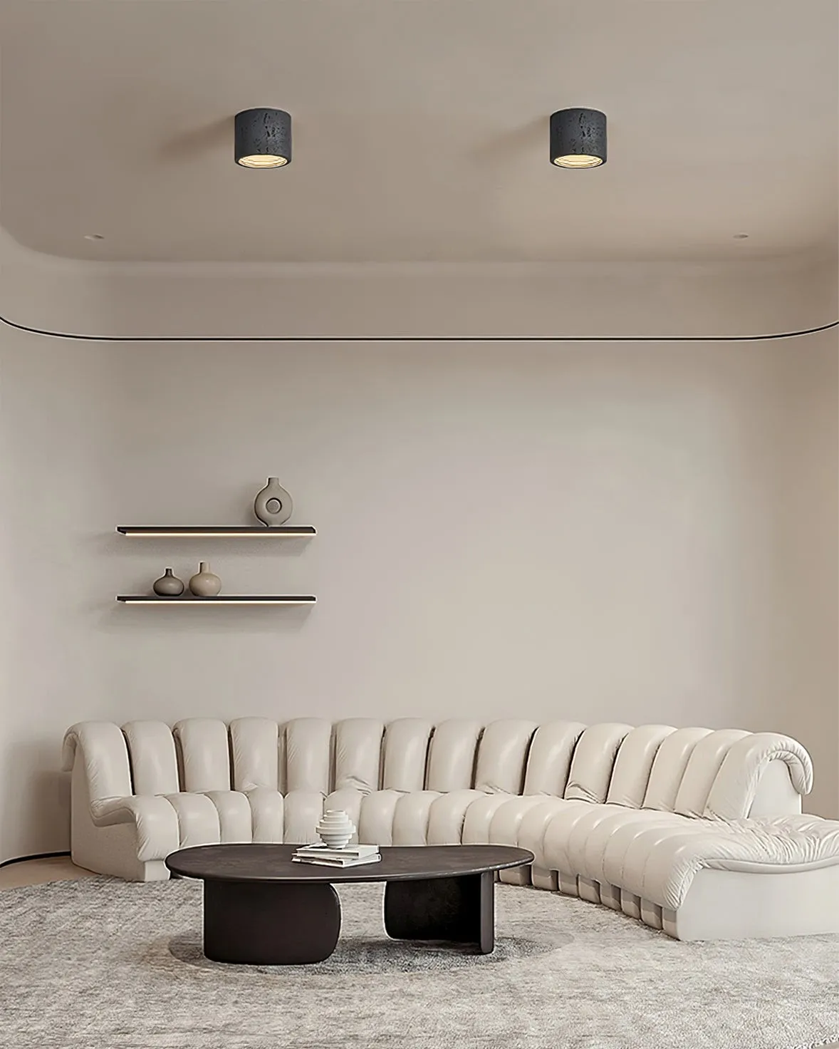 Modern Wabi-Sabi Cylindrical Ceiling Lamp M172