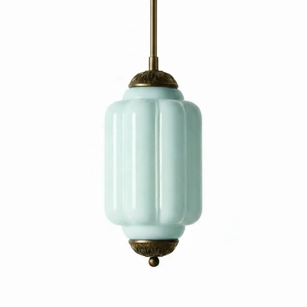 Eloise Vintage Glass Chandelier - Milk Glass Home Accent T289