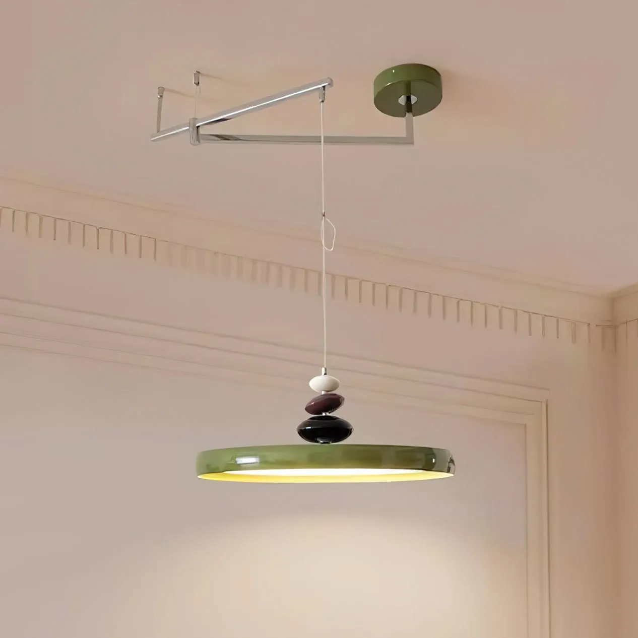 Swing Arm Stone Pendant Light M511