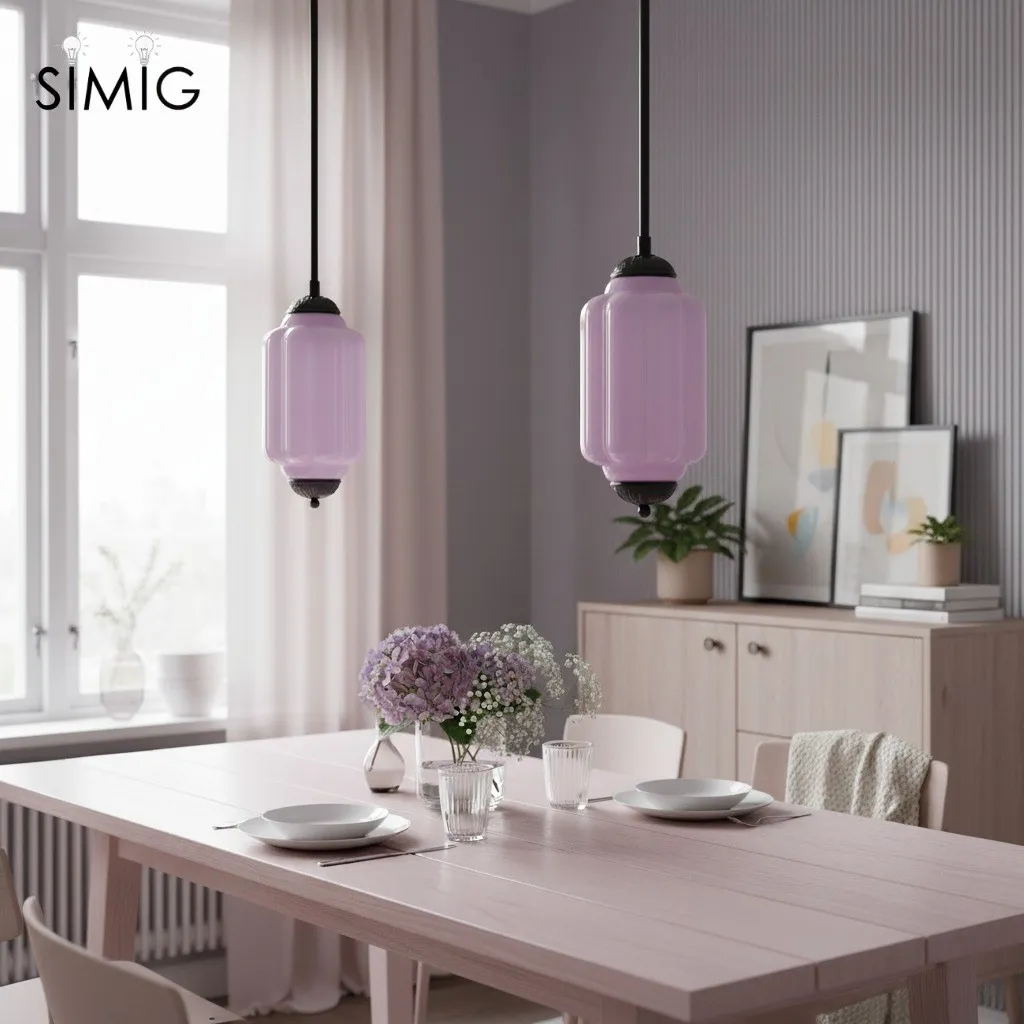 Eloise Simple Glass Irregular Lantern Pendant Lamp G23