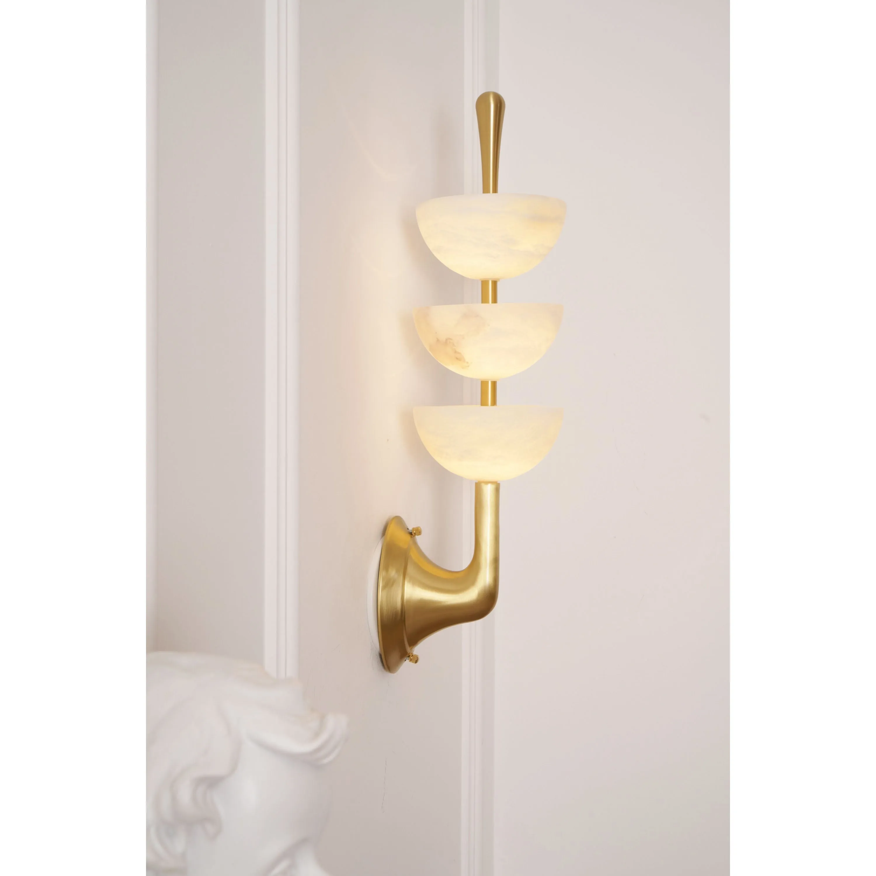 Triple Alabaster Wall Lamp D565
