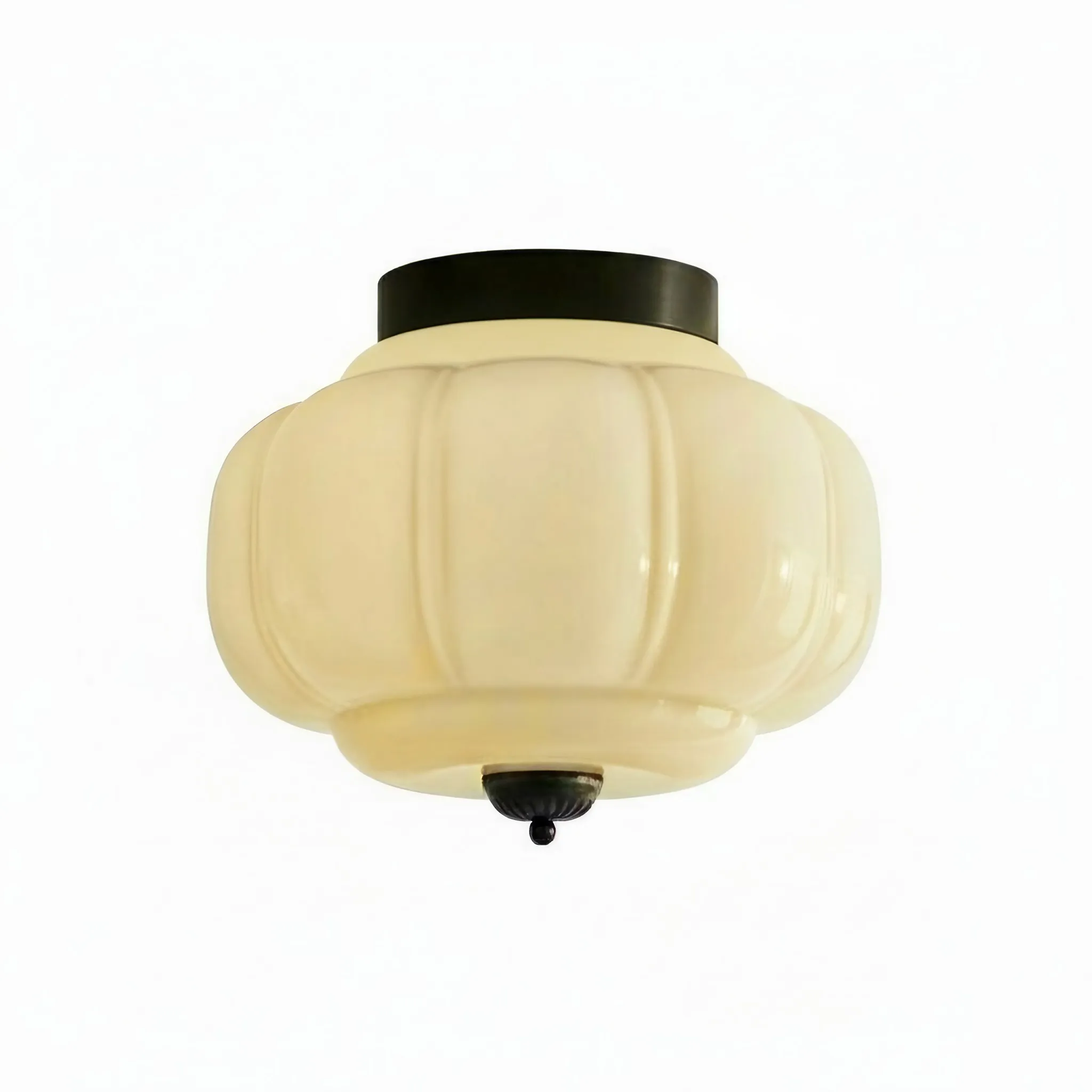 Eloise Retro Milk Glass Semi Flush Mount Ceiling Light G55
