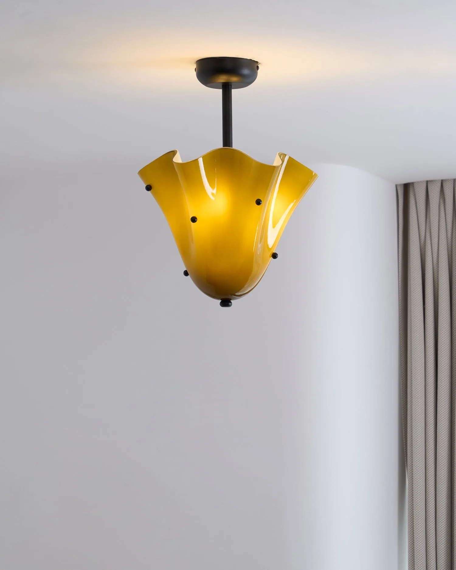 Bellina Decorative Glass Ceiling Light - Modern Sculptural Flush Mount T282