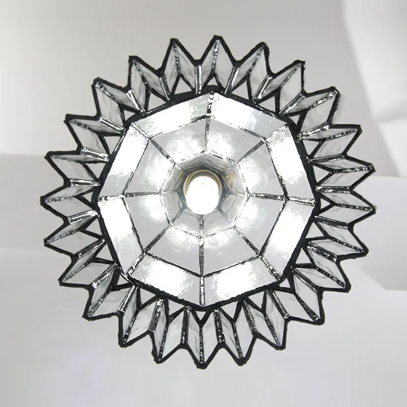 Vintage Stained Glass Pendant Light 10
