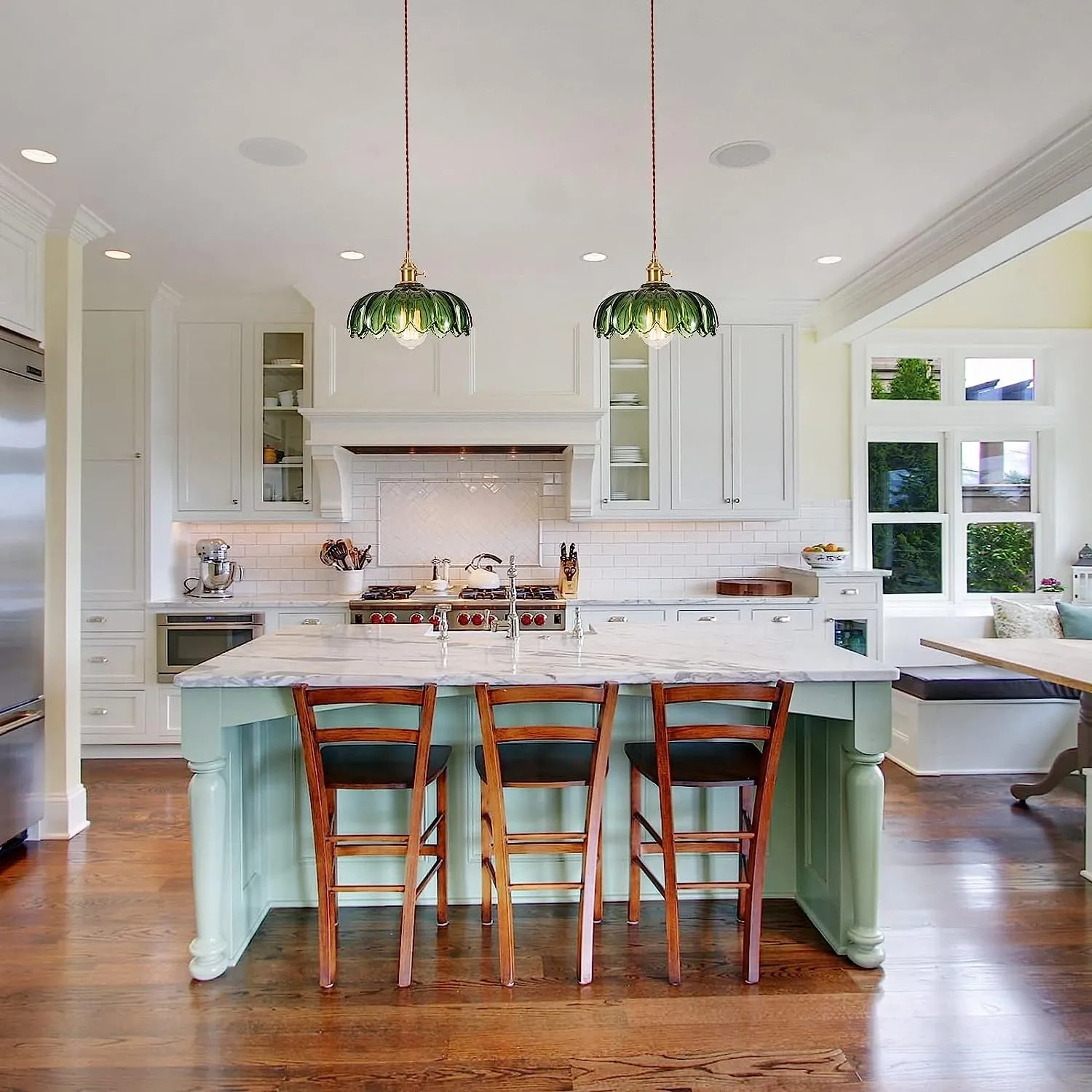 Retro Petal Glass Pendant Light S89
