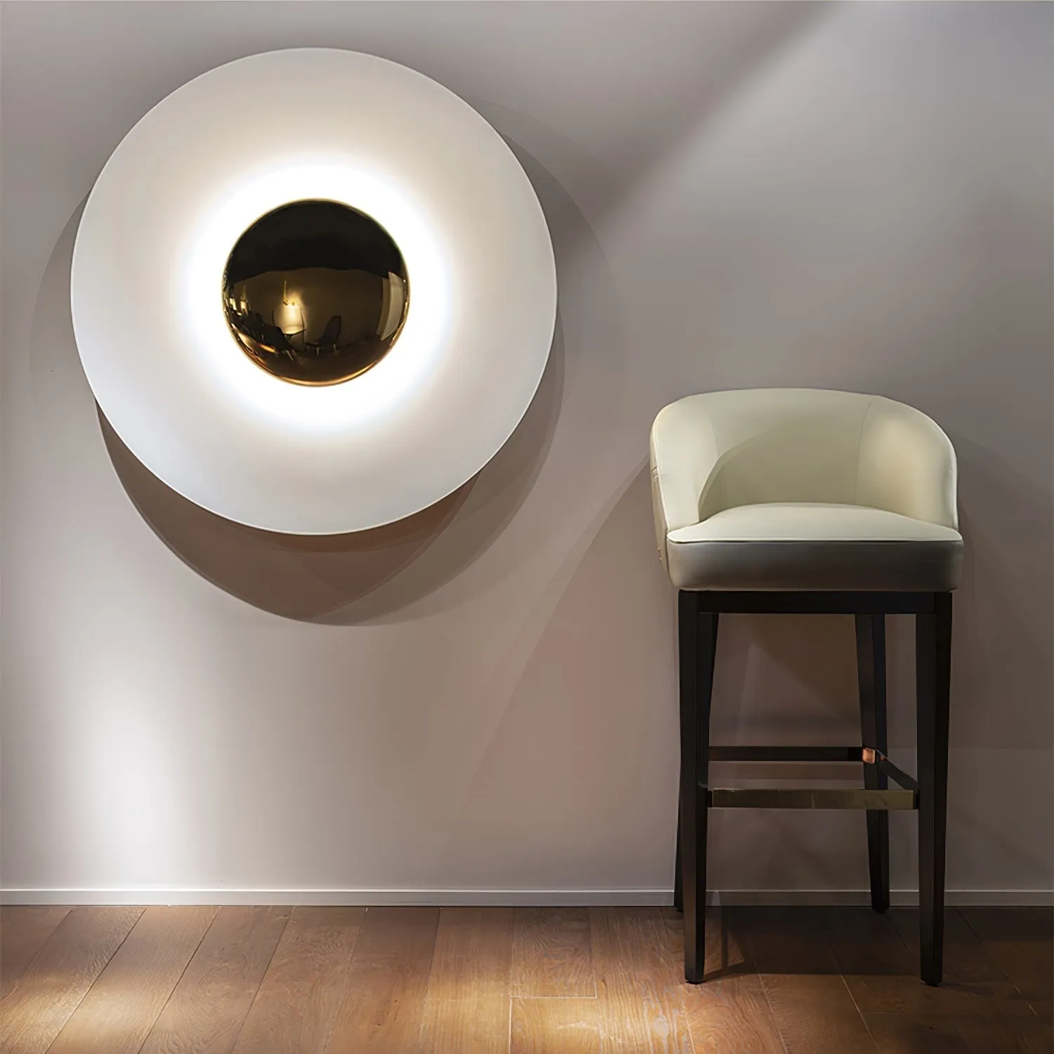 Simplicity Round Ginger Glow Wall Light S188