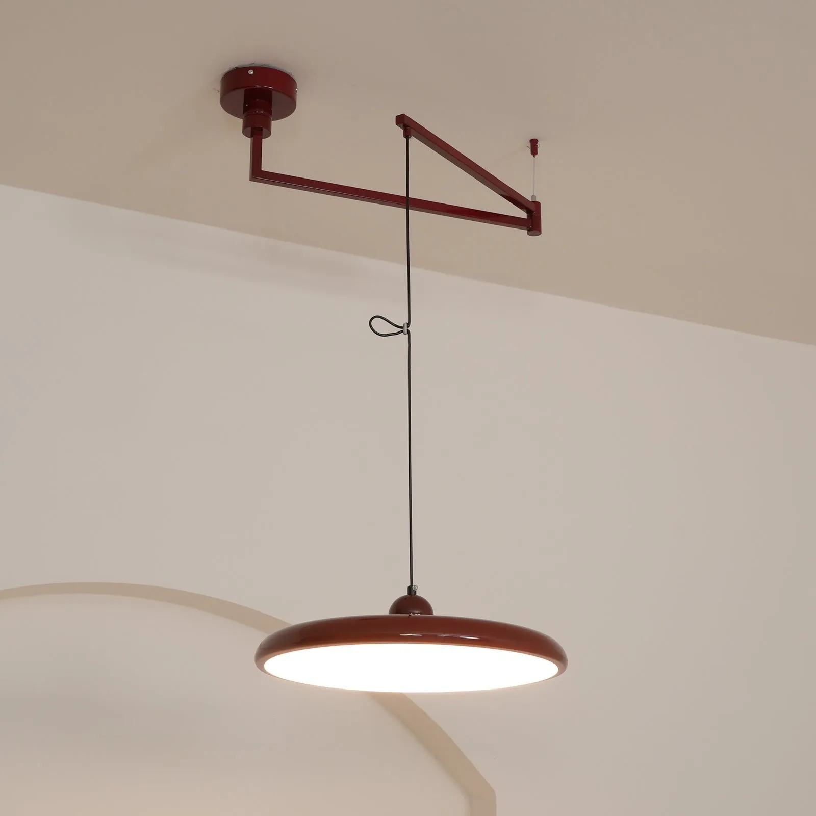 Simple Modern Adjustable Swing Arm Disc Pendant Lamp M110