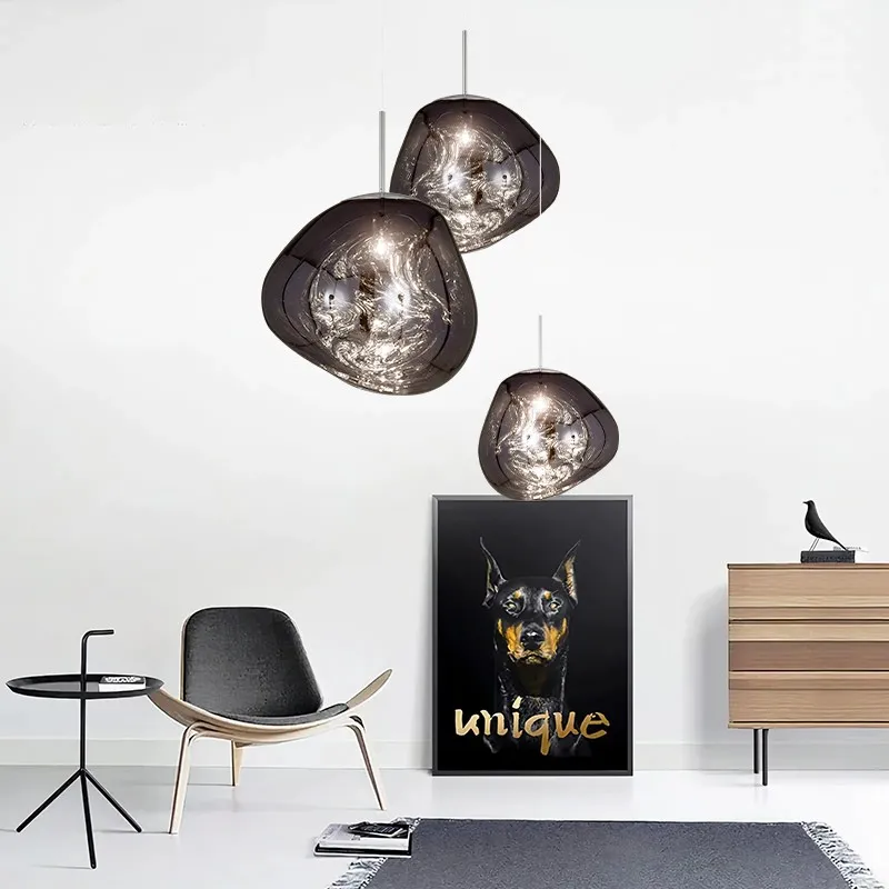 Dynamic Surface Pendant Light For Living Room S09