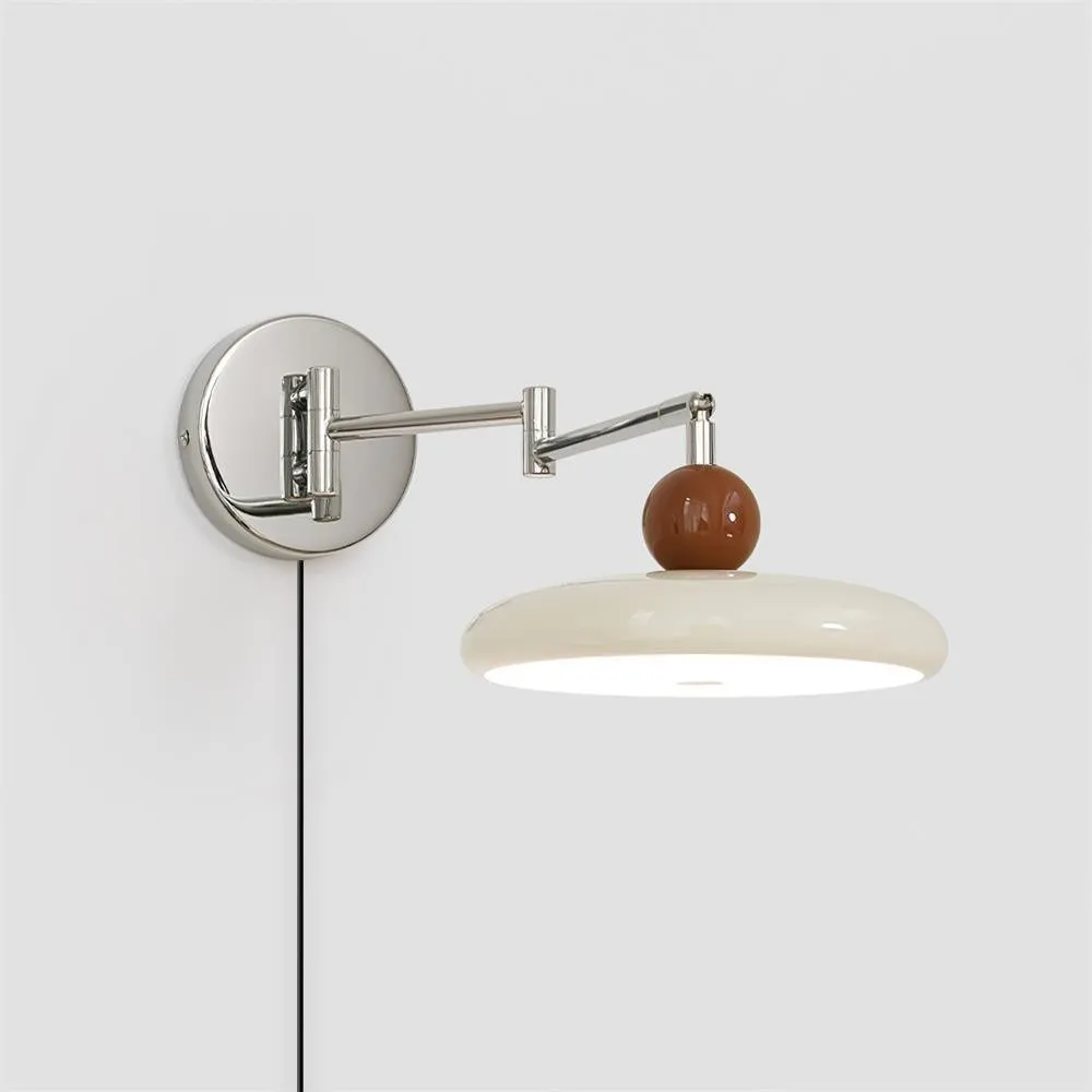 Swing Arm Bedside Plug In Wall Lamp M244
