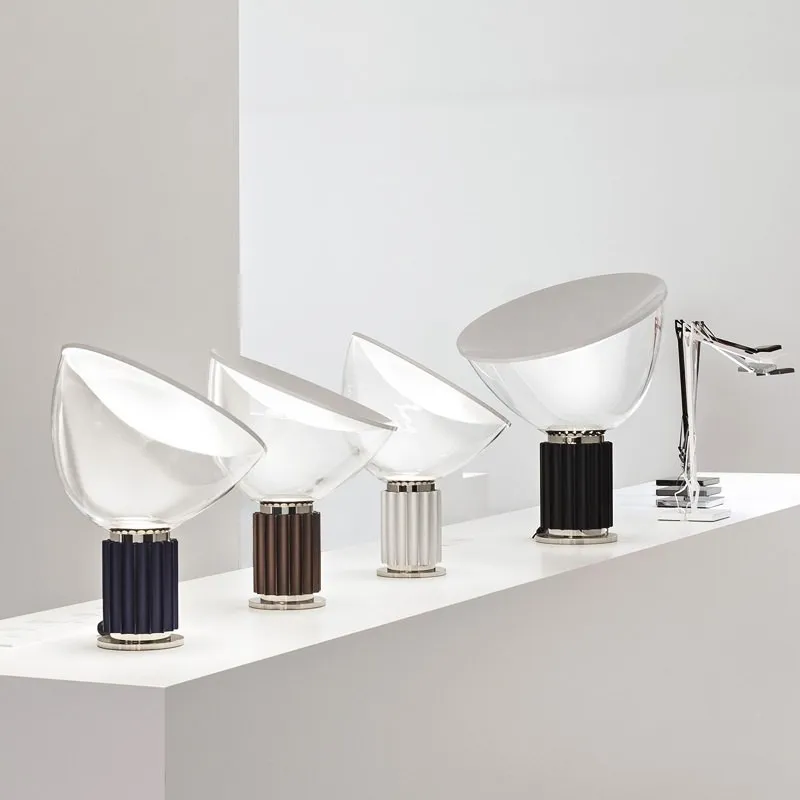 Sculptural Upside Down Glass Table Lamp