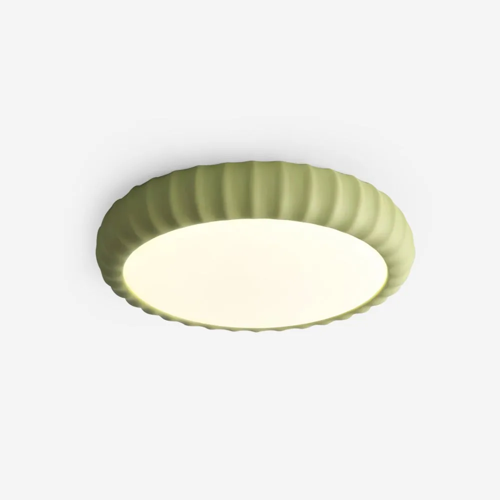 Simple Cream Style Wave Round Ceiling Light M247