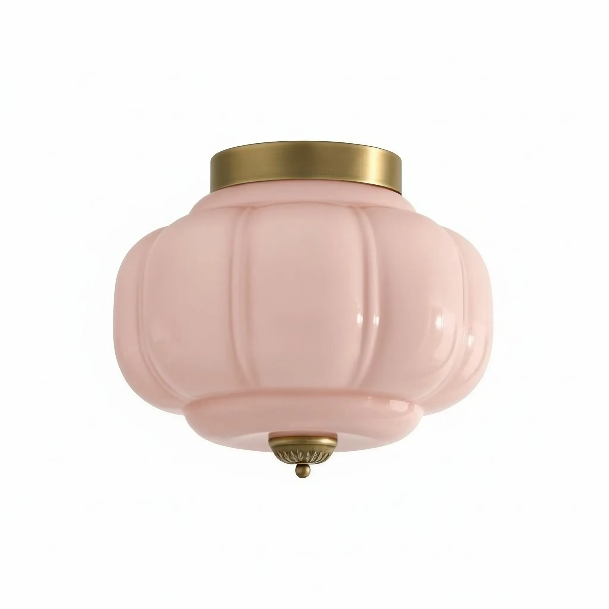 Eloise Retro Milk Glass Semi Flush Mount Ceiling Light G55